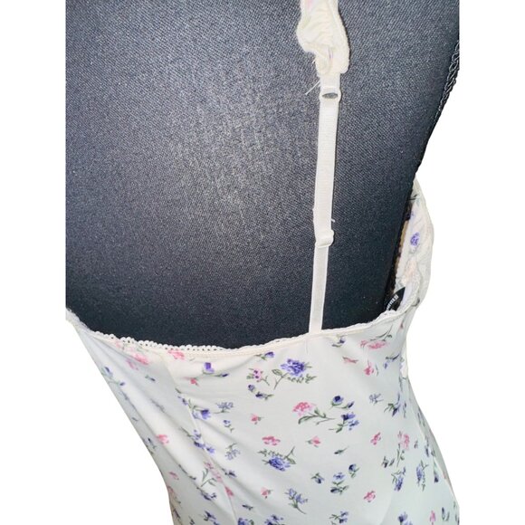 NWT Baby doll Y2K Lace Cream Floral Maxi Dress Tie Boho Chic Ruffle Forever 21 - Picture 13 of 13